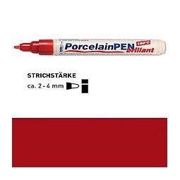 Markeris porcelianui tamsiai raudonas 2-4mm