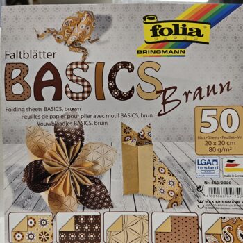 Origami popierius Basics braun 20x20