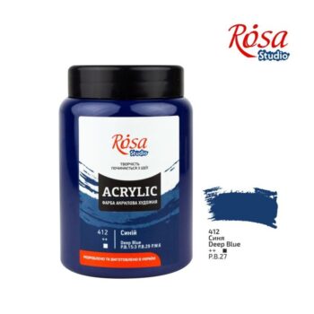 Akriliniai dažai mėlyni 400ml Rosa studio ( 412 )