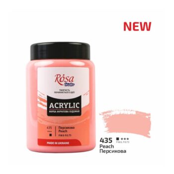 Akriliniai dažai persikų spalvos 400ml Rosa Studio (435)