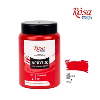 Akriliniai dažai raudoni 400ml Rosa Studio ( 405)