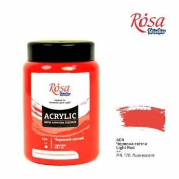 Akriliniai dažai šviesiai raudoni 400ml Rosa Studio ( 404)