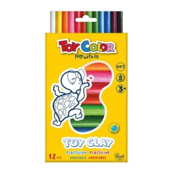 Plastilinas Toy Clay 12 spalvų rinkinys x16g